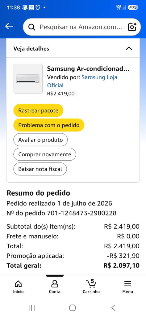 JPGA7's tweet photo. @cegadede Valeu, ouriço. Comprei agora por 2097 https://t.co/SDL98rpXXd