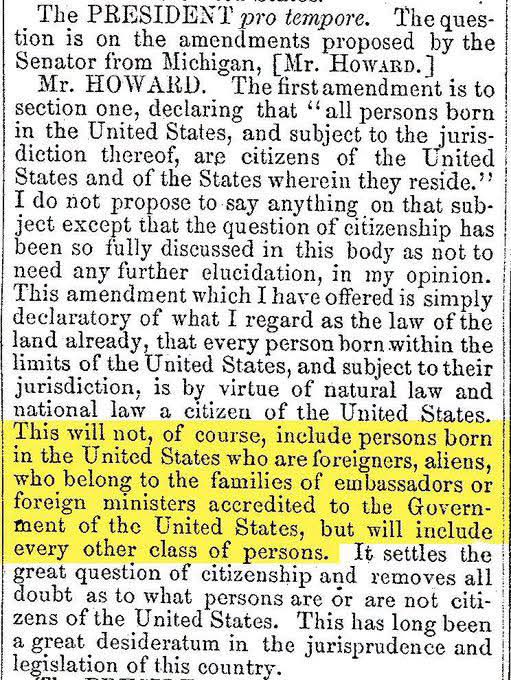SamuelAdamsSpi1's tweet photo. @AkimboRambos @EllSimonds @mattvanswol From the author of the 14th Amendment. https://t.co/ln20bFG95U