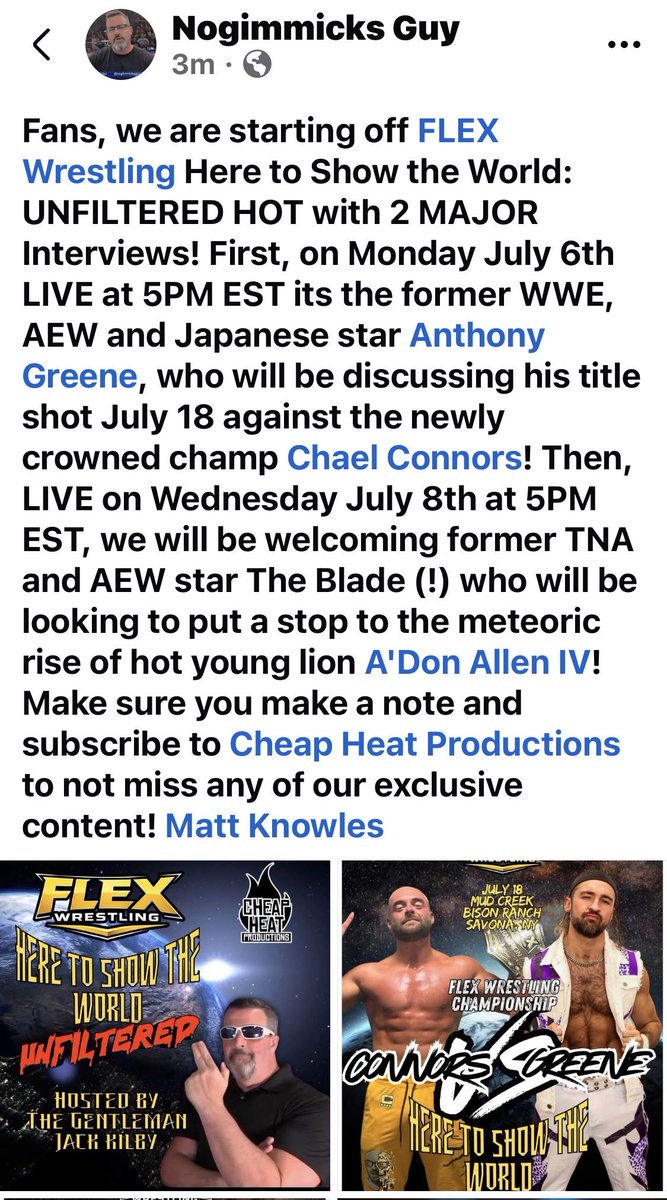 nogimmicksguy's tweet photo. @cheapheatIRE @FLEXWrestlingNY https://t.co/q5MbuGyA0r