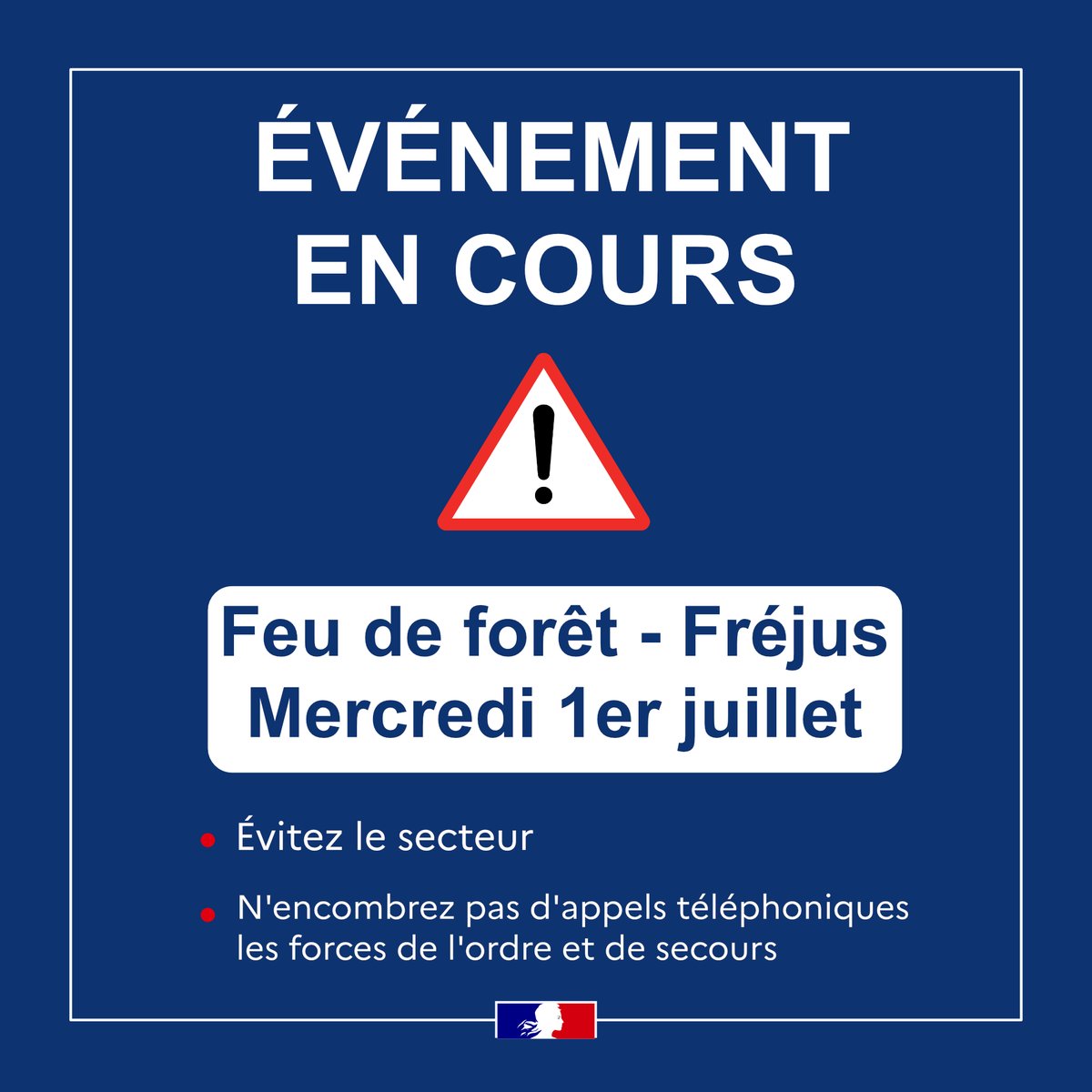 Image de Préfet du Var - #Feu #Fréjus | Ce mercredi après-midi aux alentours de 16h, un feu de forêt s'est déclaré sur la com
