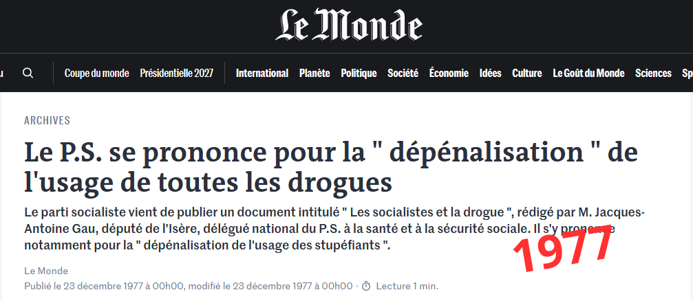 collectifPCP's tweet photo. Le programme du @partisocialiste est en ligne. Si on s’en tient à la légalisation du cannabis, l"immense travail collectif, nourri par les contributions citoyennes, l’expertise de nombreux•ses scientifiques, de syndicats et d’associations, et les travaux de nos élu•es & de nos militant•es" (le dernier ferme la porte) ne les a pas épuisés. En 2022, il s’agissait d"instaurer une conférence de consensus", pour 2027 il faudra "lancer une consultation citoyenne".

Sur le front des stupéfiants, l’actu est quotidienne, mais en cinq ans le PS n’a rien produit et ne propose toujours rien hormis un débat public qui a lieu depuis plus de trente ans, et qui n’engage à rien.

NB: en 1977, le @partisocialiste était lucide sur les enjeux de société et le courage politique était au programme. Mais ça, c’était avant.