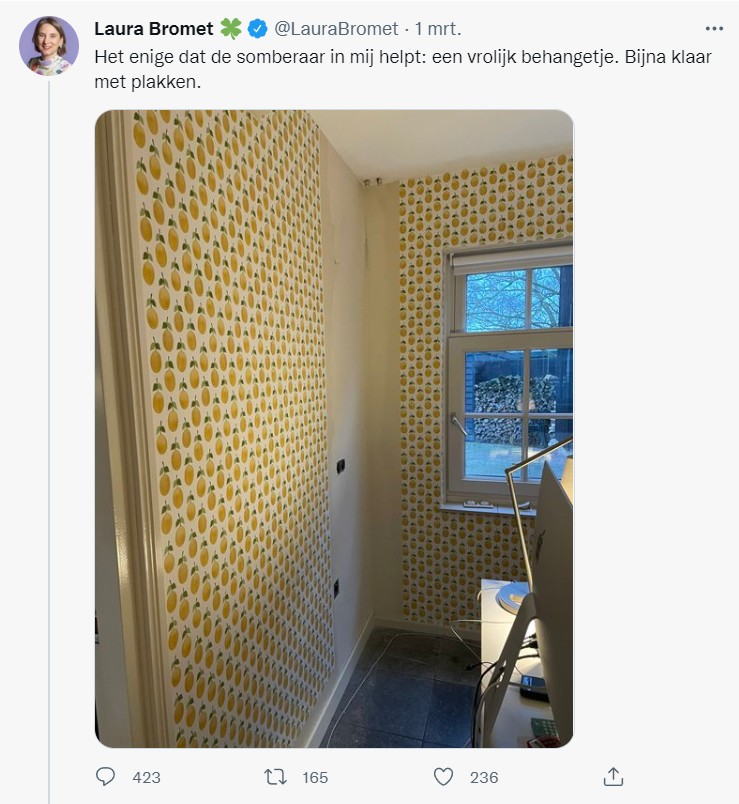 pimgunzel's tweet photo. Laura Bromet, miljonair, maar nooit gewerkt. 

Ja, als kabelsjouwer bij haar vader, documentairemaker Frans Bromet, maar echt werk? Nee. Of het moet de zware politiek zijn waar ze sinds 2018 zo'n 1.1 miljoen aan salaris wist op te halen. Plus extra's. Plus een gouden pensioen. Laten we dat niet vergeten.

Hoe dan ook, ze propageert windmolens, maar als niemand kijkt stookt ze er flink op los als we naar de hoeveelheid brandhout (= gekapte bomen) in haar enorme achtertuin kijken. En niemand die haar ziet, want ze woont riant in een polder aan een smal weggetje met rondom grasland, sloten en uitzicht op weilanden. 

Extreemlinks, bruinlinks, zorgt extreem goed voor zichzelf en de rest kan stikken in de walm van haar rook en CO2-spugende houtkachel. Laat dat duidelijk zijn.