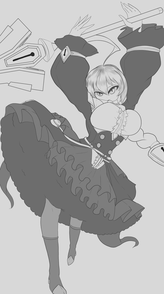 kevinkeviny91's tweet photo. 還差上色跟加特效 十分緩慢的進程🐢
#ブレイブルー  #BLAZBLUE https://t.co/p8Q1ZQNQ1v