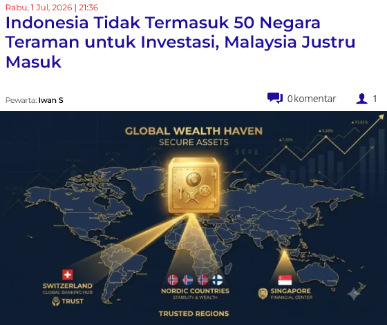 ferrykoto's tweet photo. Lagi, berita yang tidak menggembirakan; Indonesia tidak termasuk 50 Negara Teraman untuk investasi.

Kalah dibanding Malaysia dan Brunei.

Jauh dari klaim Presiden Prabowo bahwa Indonesia saat ini adalah negara yang sangat diperhitungkan. 

Amsiong tenan wis. https://t.co/Swsi0SCkZY