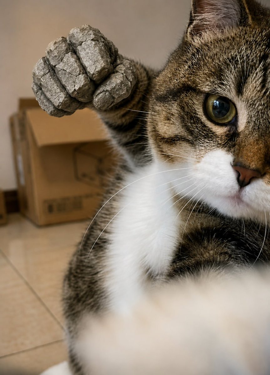 4devvvv's tweet photo. I THINK I'VE JUST FOUND THE NEXT CAT RUNNER,

This cat punching is going viral on X with 600k views in less than 24 hours

There were so many cat runners today and this deserves to run because of the og vibes it gives

Literally infinite meme possibility, you can put anything on the cat's hand and give you a feel of the old times trenching

$Punch - Punch Cat