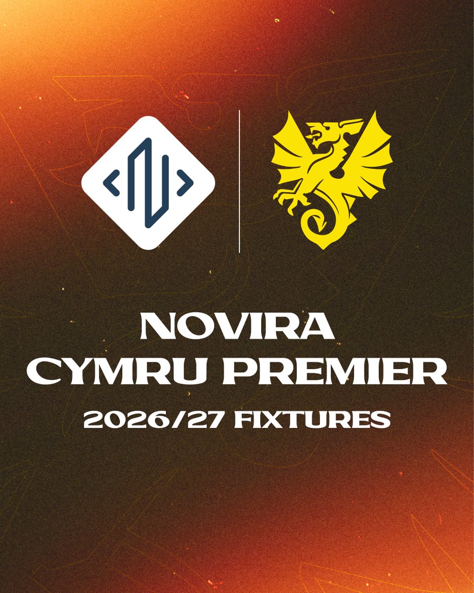 CymruLeagues's tweet photo. 📅 The 2026/27 #NoviraCymruPremier Phase One fixtures are here! ⤵️