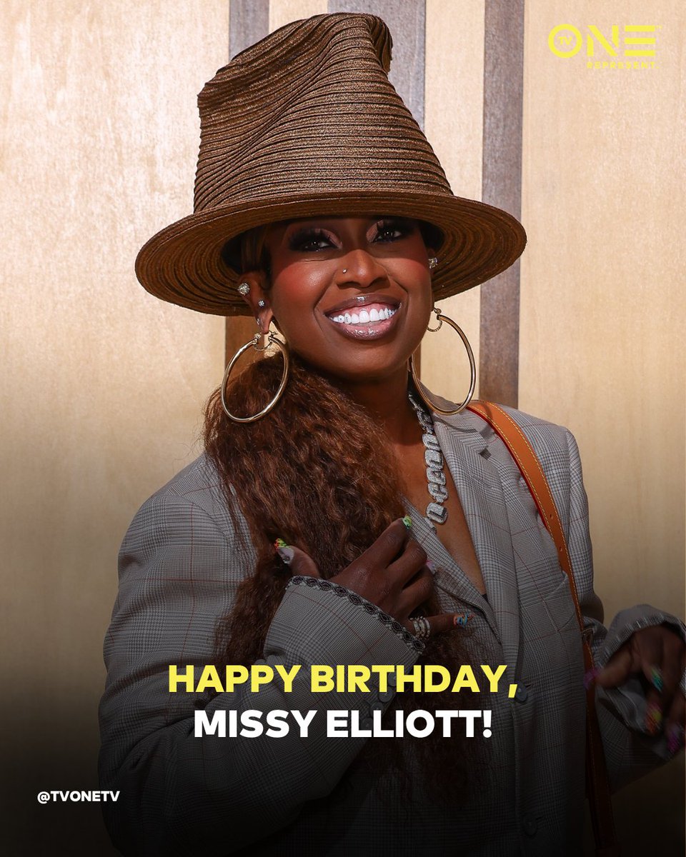 tvonetv's tweet photo. Happy birthday to the legendary @MissyElliott! 🎈 For more celebrity Cancer birthdays: https://t.co/7jMSdt5y2T https://t.co/XOzrlJASi3
