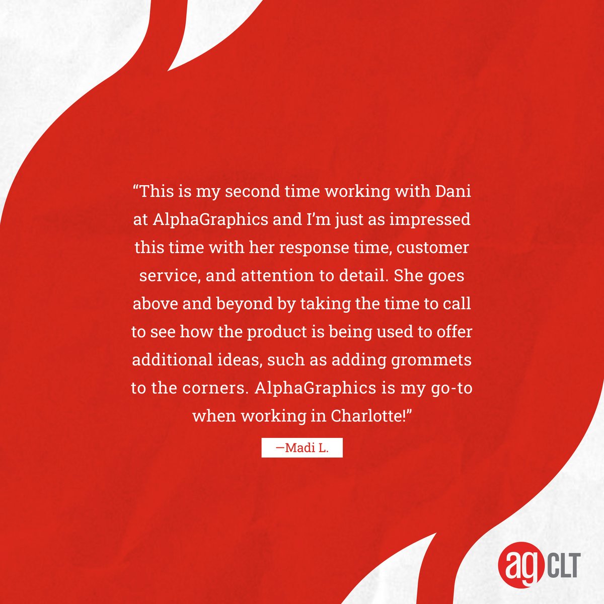 AlphaGraphics CLT tweet media