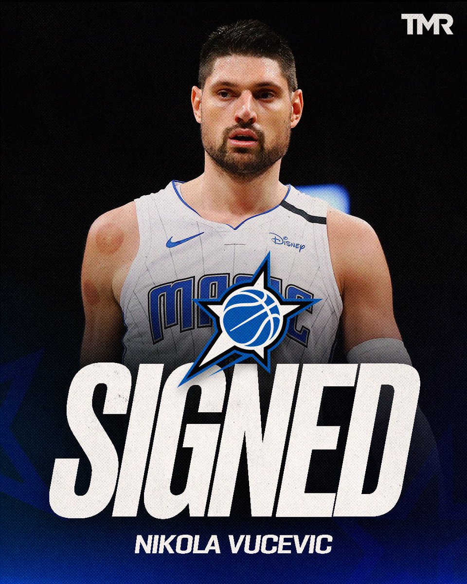 themagicreport's tweet photo. NIKOLA VUCEVIC IS COMING HOME! ๐ฅฒ
The Magic have signed Vooch to a one-year, $3.9M deal to reunite with his former team.
#MakeItMagic https://t.co/nPX4OGR4rr