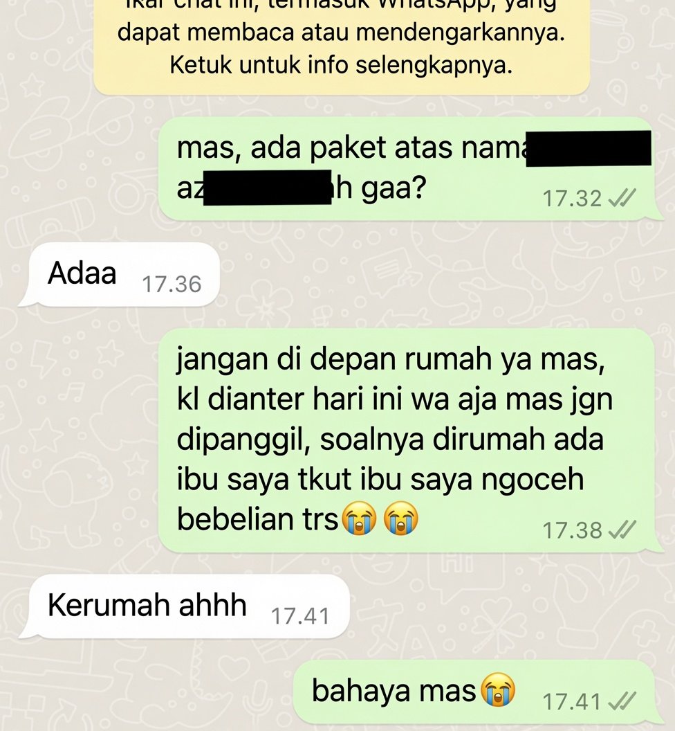 qrivasiii's tweet photo. Abang kurirnya ga bisa diajak kerja sama 😂 https://t.co/GEa8NhIjIL