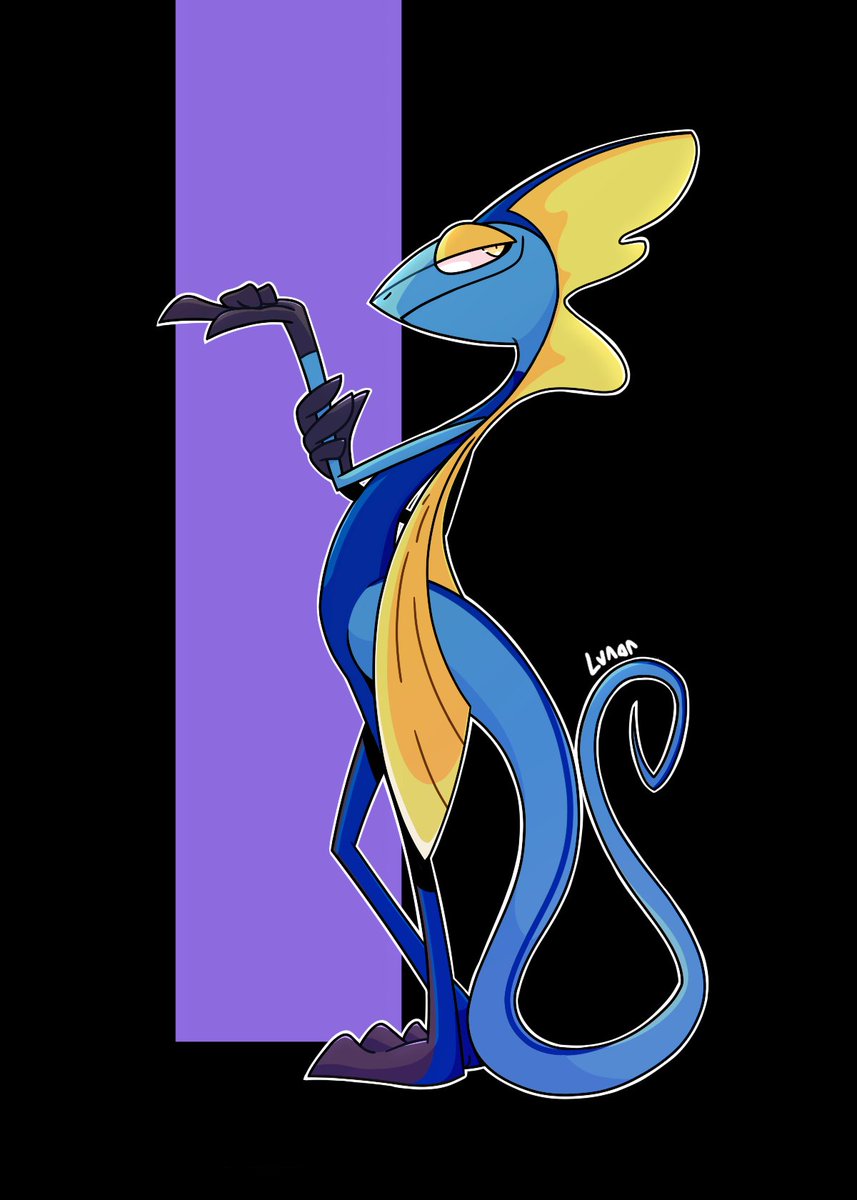 Lvnarscope's tweet photo. Here’s an Inteleon drawing I did last year that I still love!
Also we got his community day in Pokemon Go this weekend which I’m super hyped about

#pokemon #pokemongocommunityday  #Inteleon #Sobble #lizard #art #cartoon https://t.co/ToGMavduu2