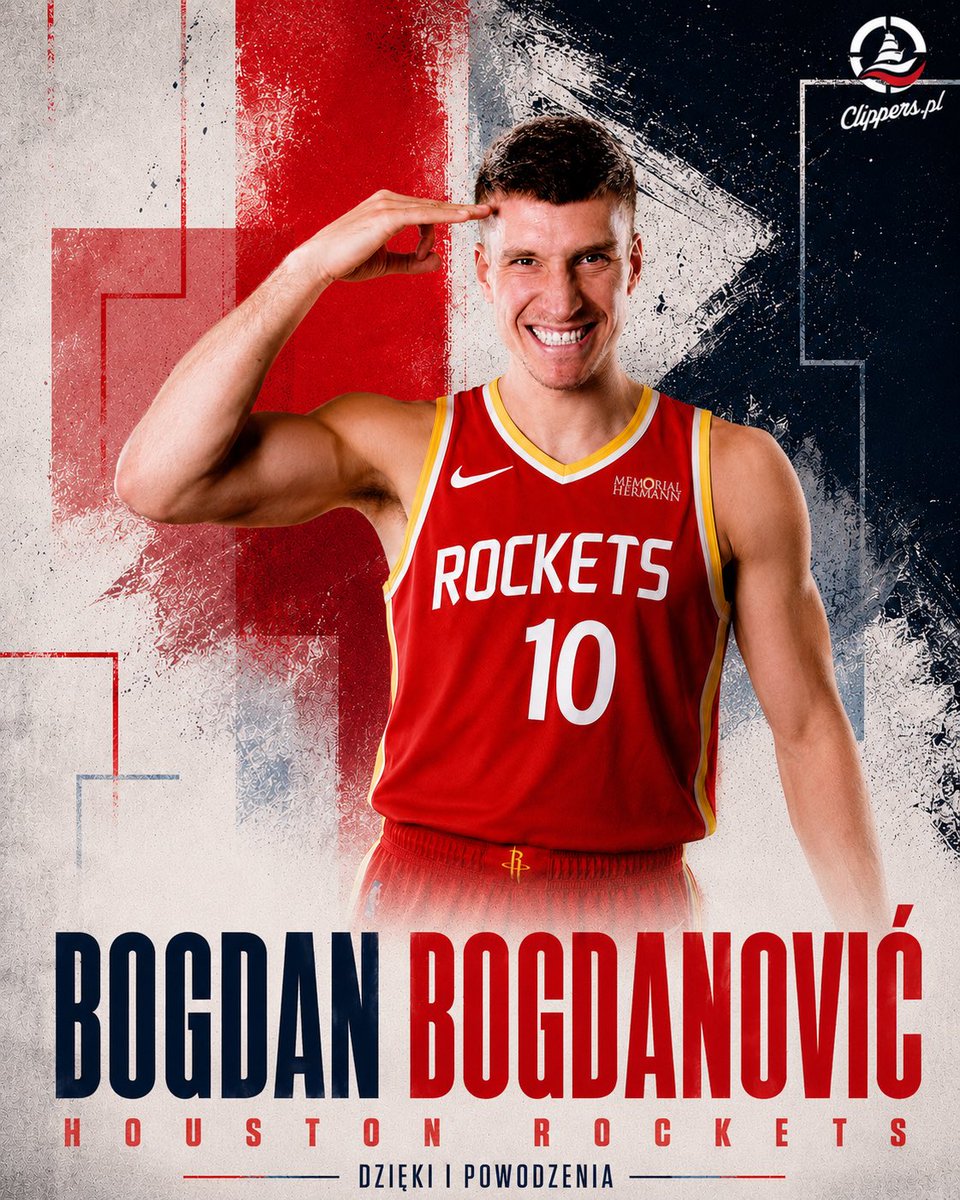 ClippersPL's tweet photo. Bogdan Bogdanović odchodzi z Clippers i podpisze kontrakt z Houston Rockets. 

Umowa prawdopodobnie będzie rocznym minimum dla weterana.

Dzięki i powodzenia!

#ClipperNation #NBApl https://t.co/i9GhFHvgLO