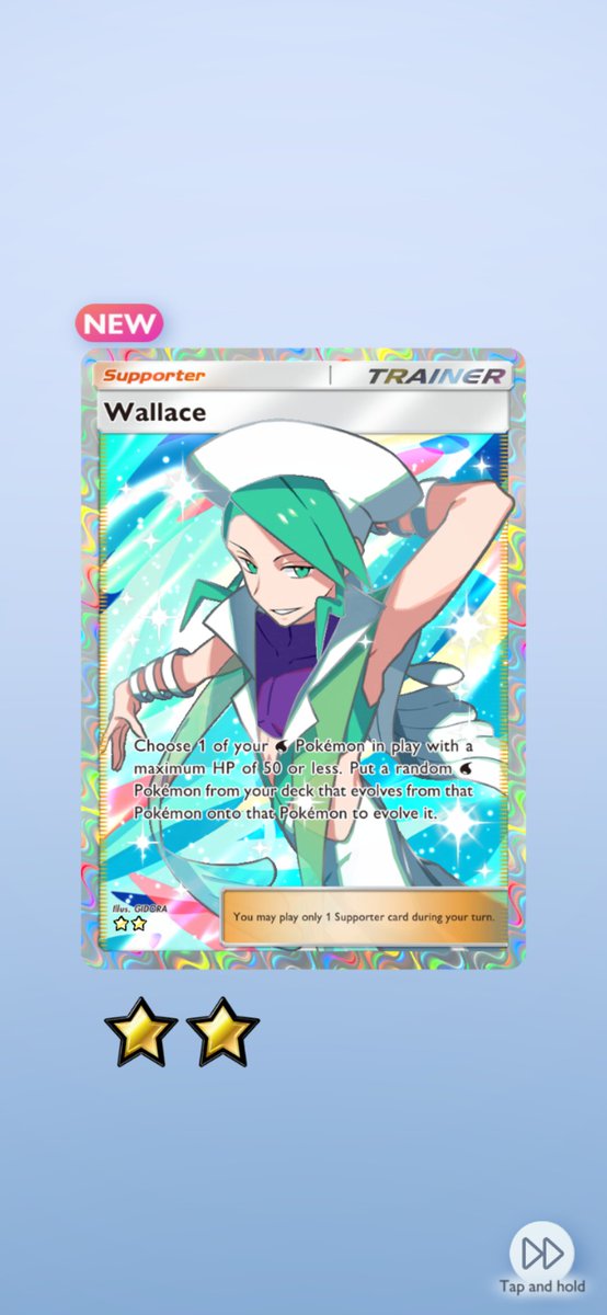 ShadowHerbert's tweet photo. hoy abriendo el sobre de la madrugada en #PokemonTCGPocket aparece Wallace 2⭐ 👌🏼😁

empezamos más o menos el día 😅😅😅

#Pokémon https://t.co/TdWlbhmSuE