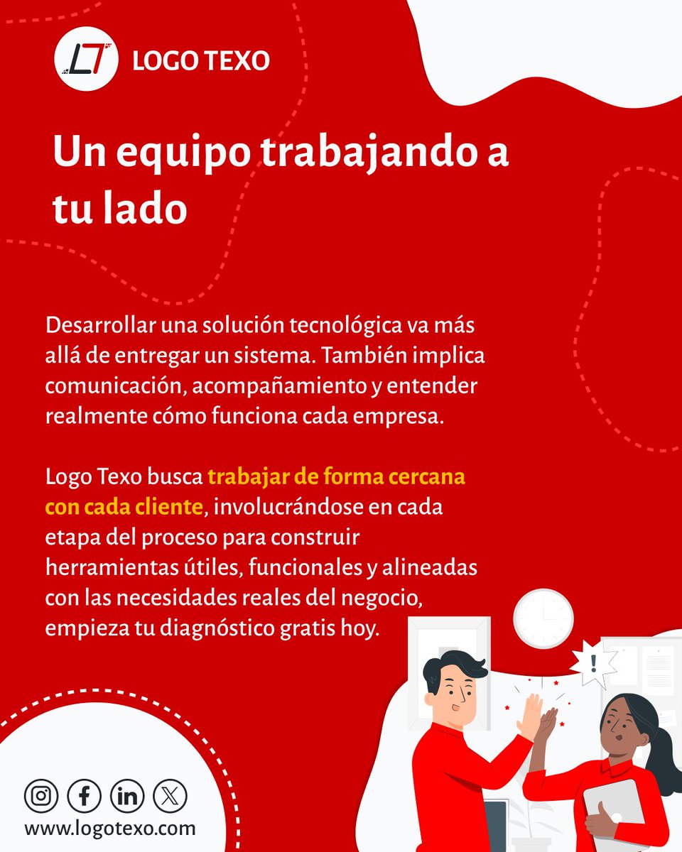 LogoTexo's tweet photo. En Logo Texo creemos en acompañar cada proceso de cerca, entender las necesidades de cada empresa y construir soluciones que realmente aporten valor al crecimiento del negocio.

#LogoTexo #StaffAugmentation #OutsourcingTI #TalentoTech #DesarrolloDeSoftware #TransformacionDigital https://t.co/wqiTewSUdp