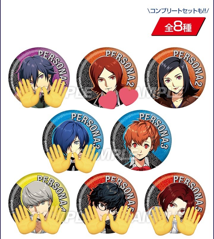 MEVIUS___5mg's tweet photo. 【交換】ペルソナ ローソン 描き下ろし 30th 缶バッジ 

譲  P2罰 P3W P5X 定価＋送料
求  P2罪 定価＋送料

郵送のみ 各1BOX通販にて購入予定です。
検索からでもお気軽にお声がけください。 https://t.co/znl5LCfQ6y