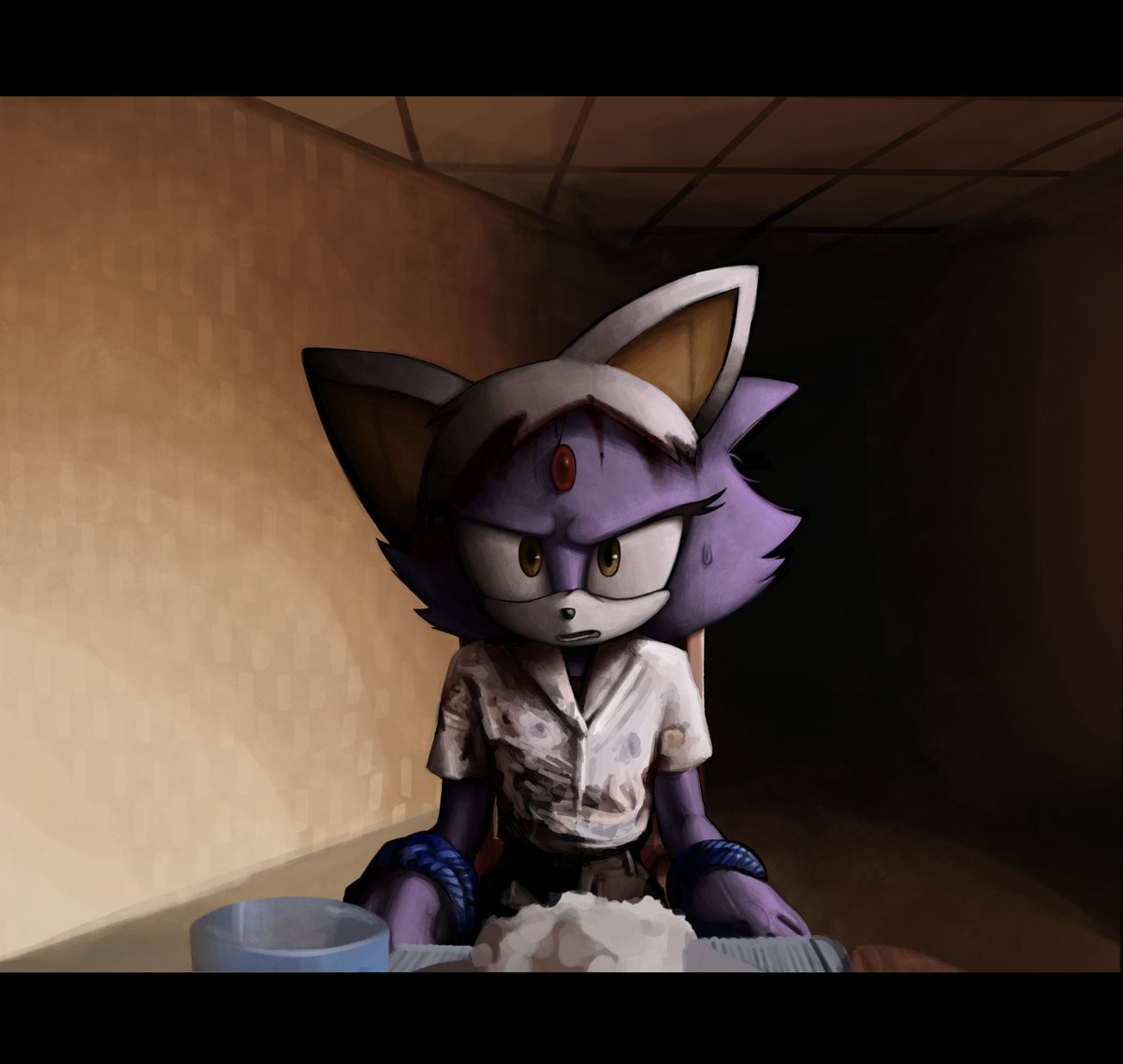 SaikoSonik's tweet photo. Repost since the original was terrible quality. 

" ...you're saying it's my fault? "

#sonic #backrooms https://t.co/RDiLHHUrar