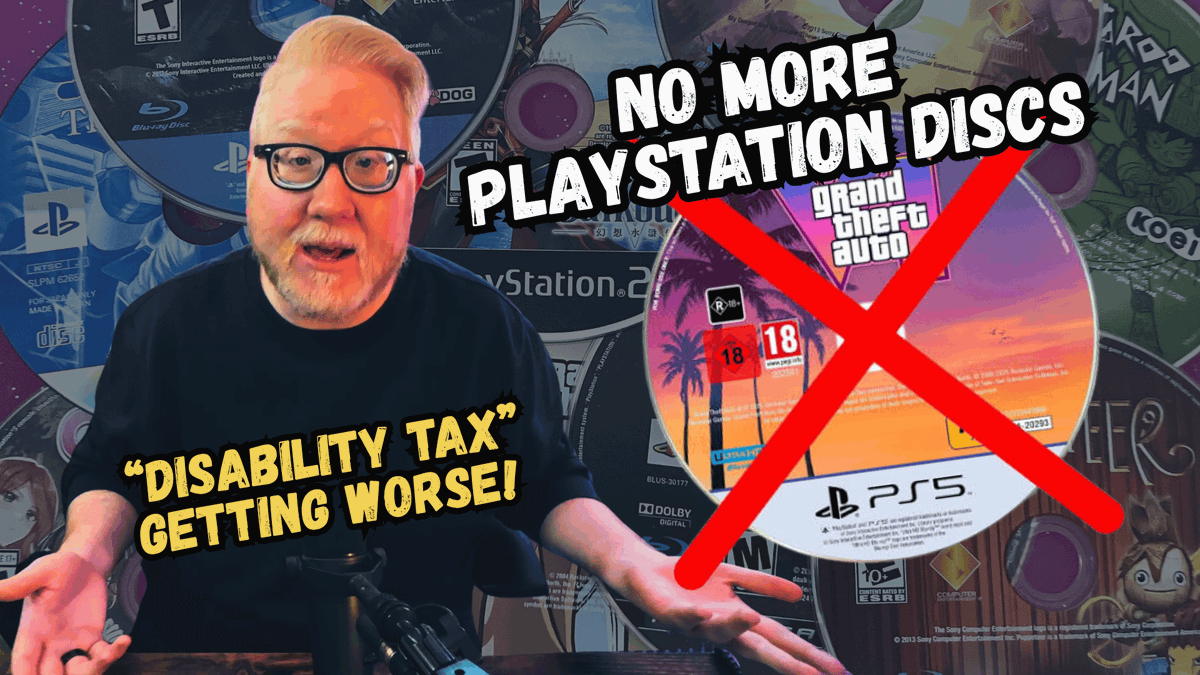 stevesaylor's tweet photo. PlayStation says new physical game discs end Jan 2028. For disabled gamers, that removes a key way to avoid the “disability tax” when a game isn’t accessible. PR/marketing/comms folks: please share; this needs to be seen. 

https://t.co/8aKcF5Vtnu https://t.co/8CenkyrYKU