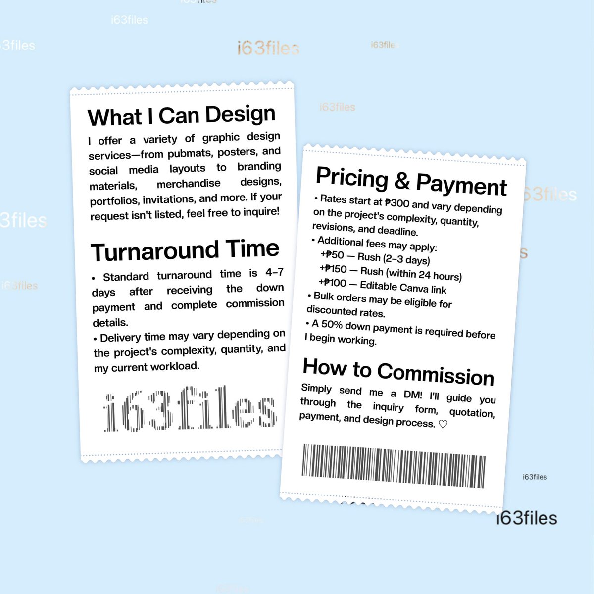 i63files's tweet photo. welcome to my virtual art desk 💻 ᯓ★

accepting rush &amp; non-rush layout commissions!

graphic design • pubmats • posters • cupsleeve • invitations • brochures • more

portfolio ↴
📁 https://t.co/SweBIjstct

for faster response → mention me or message me on tg [i63files] https://t.co/V0qix9t7q1