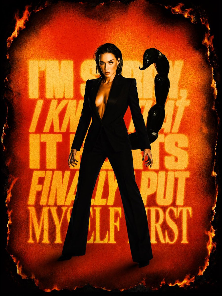 perryorgasm's tweet photo. Don’t wanna cause a scene but give me the gasoline (and justice for my arts) 🔥 

I made these posters for you! 🦂 @katyperry https://t.co/zbyiYPjLnw