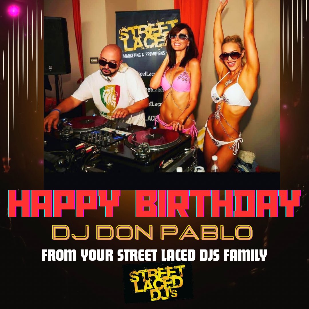 StreetLacedDJs's tweet photo. We’ve got a DOUBLE DOSE of #StreetLacedDJs BDays today! Happy BDay to BOTH @DjDonPablo &amp; @DJMadLinx! Two TAMPA legends doing work! We hope you both have the best day ever! 
May the beats🔊drop in your honor! https://t.co/TDsbHSuuRl