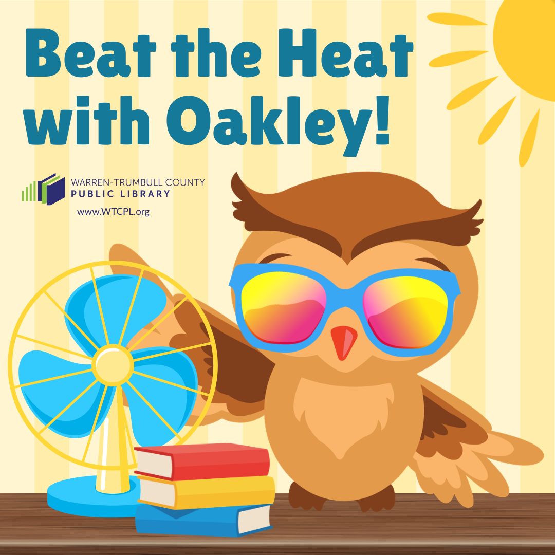 WTCPL's tweet photo. Take a page out of Oakley’s book and beat the heat at your library! We have comfy chairs, A/C, water fountains, public restrooms, Wi-Fi and public computers, plus fun events and books, too! #BeatTheHeatAtTheLibrary #CoolAndConnected #ReadRelaxRepeat #HotDaysCoolReads https://t.co/DLvSG8NkPO