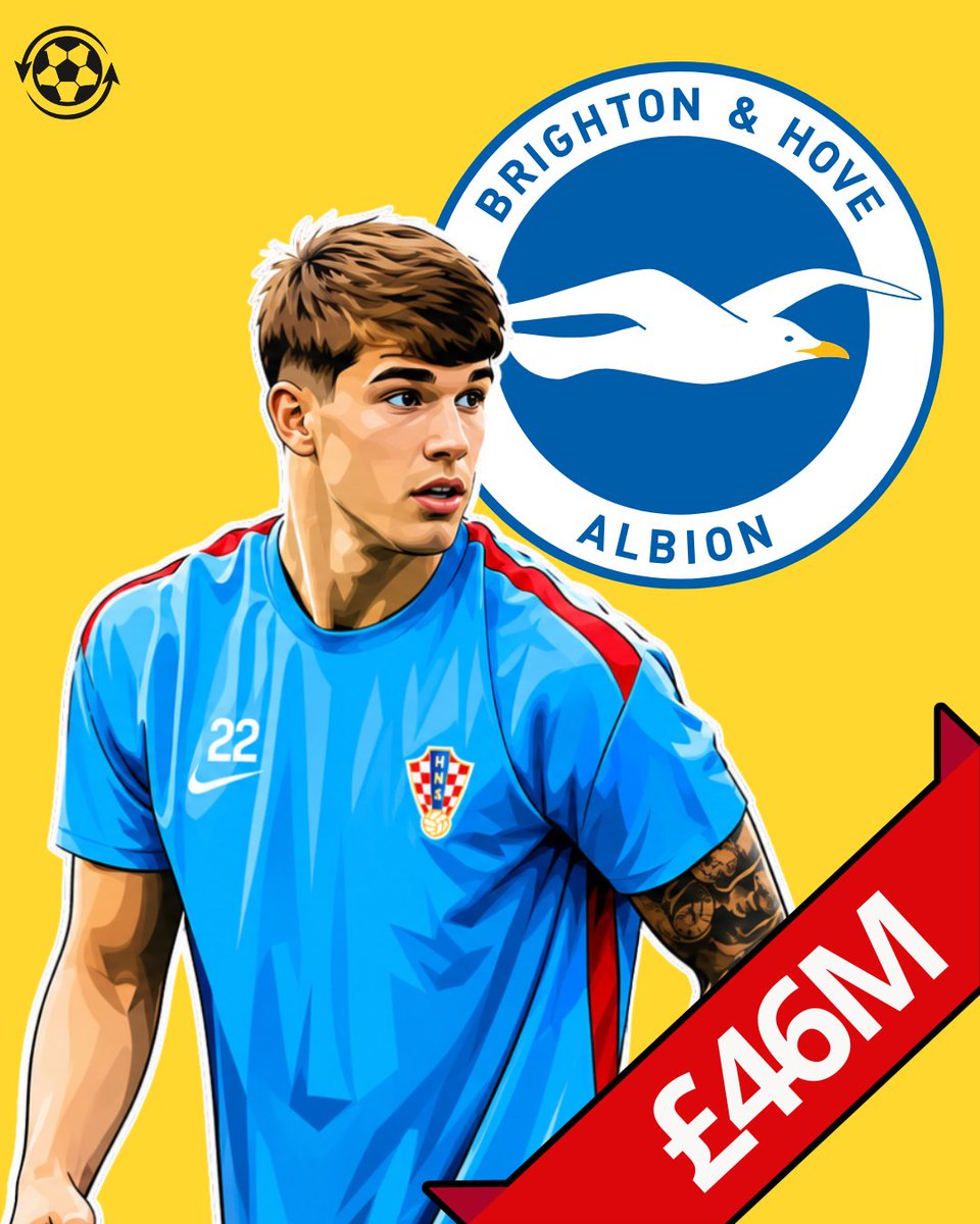 DeadlineDayLive's tweet photo. 🚨 𝗕𝗥𝗘𝗔𝗞𝗜𝗡𝗚: Brighton have agreed a £46M deal to sign Luka Vušković from Tottenham. The deal is 𝗛𝗘𝗥𝗘 𝗪𝗘 𝗚𝗢 done. ✅

Spurs have a sell-on clause included in the deal. Personal terms are already agreed.

(Source: @FabrizioRomano) https://t.co/w0qbHKdRGY