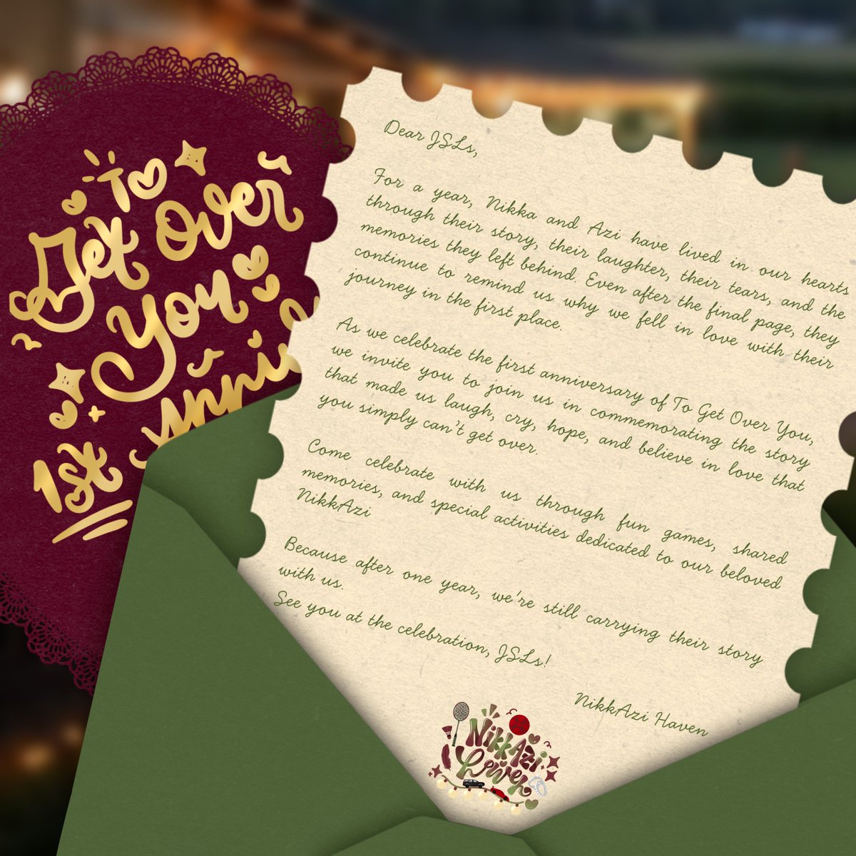 nikkazihaven's tweet photo. One year ago, Nikka and Azi captured our hearts....

Join us as we celebrate the first anniversary of To Get Over You with fun online games, memories, and lots of NikkAzi love!

Stay tuned...

#OneYearWithNikkAzi #St1llNotOverTGOY https://t.co/vPFBvzsT8R
