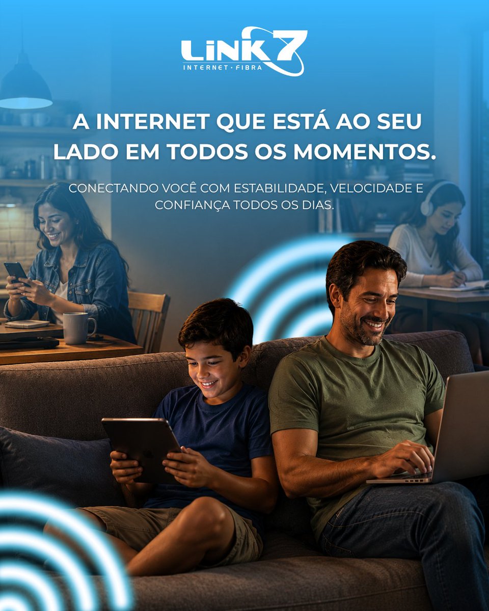 Link7internet's tweet photo. Nem sempre percebemos, mas grande parte dos nossos melhores momentos passa por uma boa conexão.

Seja para estudar, trabalhar, se divertir ou falar com quem amamos, estar conectado faz toda a diferença. 

Conte com a Link 7 para acompanhar sua
rotina do início ao fim. 💙 https://t.co/rjUvVZMWVp