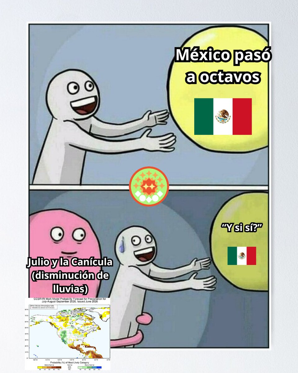 poketiempo_mx's tweet photo. #FelizMiércoles
🇲🇽⚽️ México pasa a octavos en este Mundial tras vencer a Ecuador, empezando a Julio con un "y si sí?" cada vez más fuerte. A su vez, la Canícula se perfila para aparecer a fin de mes, entendida como una disminución de las lluvias y no como los días con más calor. https://t.co/hQ76FPL22G