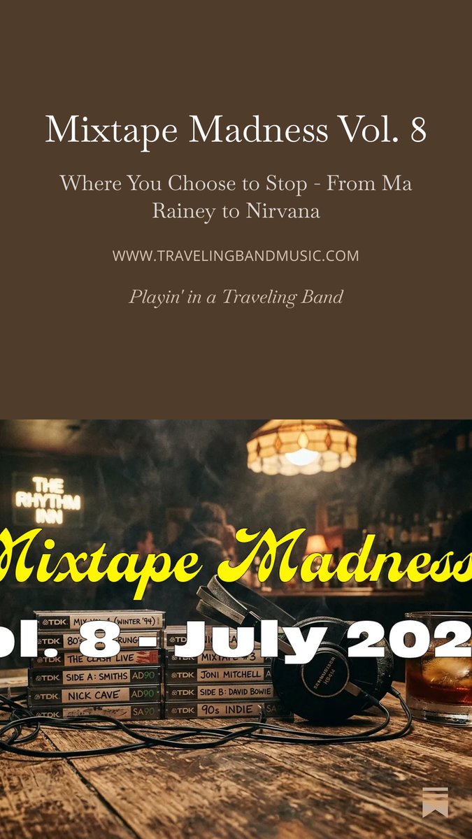 bcossel's tweet photo. Mixtape Madness Vol. 8 - A curated mixtape tracing rock &amp; roll's hidden roots — from Ma Rainey &amp; Skip James to Sonic Youth and Nirvana. Where would you have stopped pulling the thread? 
https://t.co/ulMqzWF0Ym https://t.co/gpSshQEJSo
