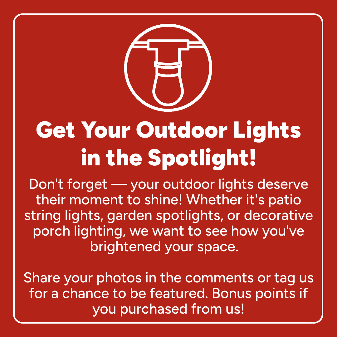 1000Bulbs's tweet photo. Your outdoor lights deserve the spotlight! 🌟 Patio string lights, garden spotlights, porch decor — show us your setup!

Reply with pics or tag us for a chance to get featured. Extra love if you bought from us!

Keep them coming! 💡📸 #LightUpYourSpace #PatioLighting #BackyardLighting #GardenSpotlights