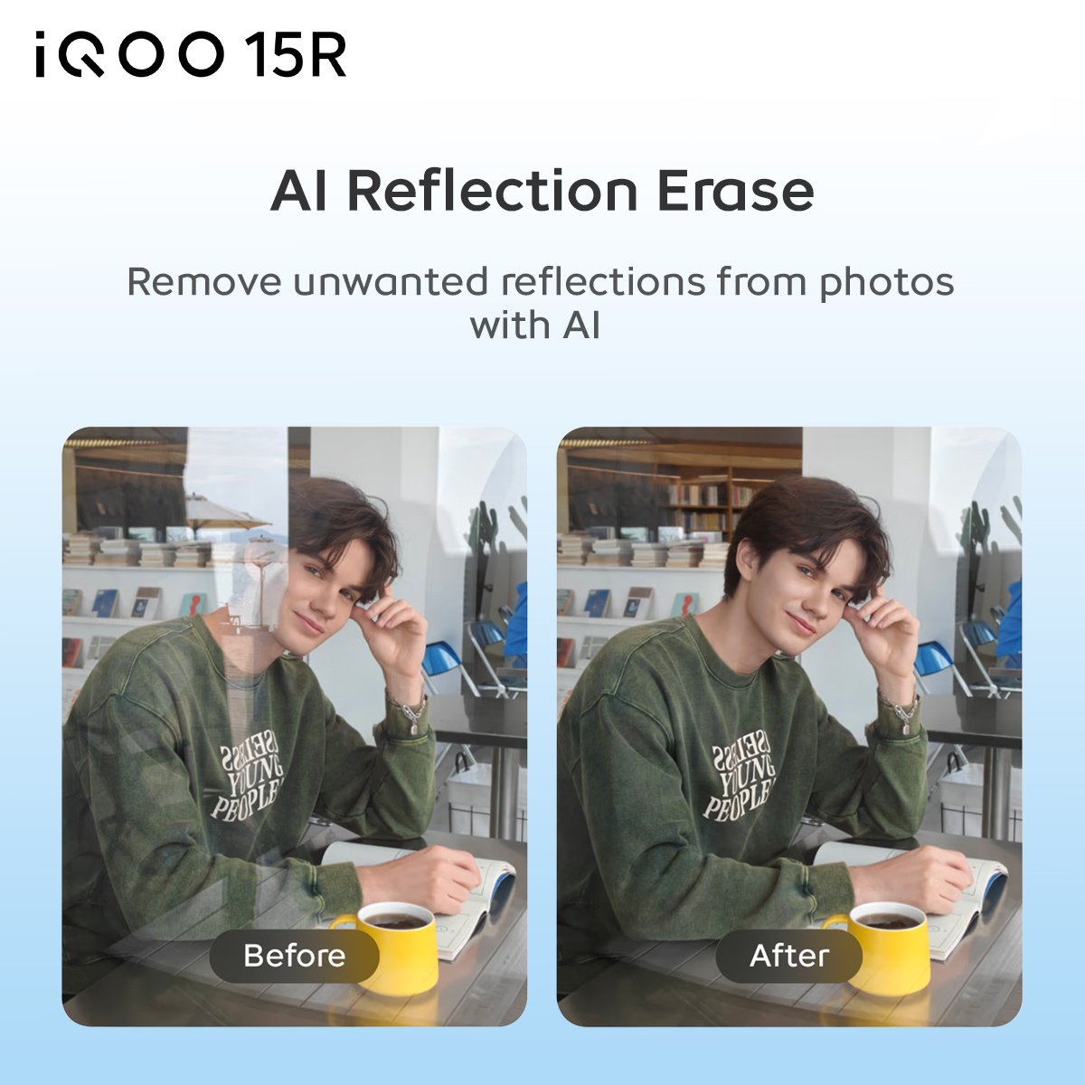 IqooInd's tweet photo. Your gallery deserves a second chance. ✨

Move what matters. Remove what doesn't.

With AI Magic Move and AI Reflection Erase, editing your photos is now as effortless as taking them.
Less fixing. More flexing. 📸⚡

Experience smarter photography with the iQOO 15R.

#iQOO15R #iQOO #AIMagicMove #AIReflectionErase #AIPhotography 

[ Smartphones, iQOO, iQOO 15R, AI, AI Magic Move, AI Reflection Erase, Photography, Camera ]