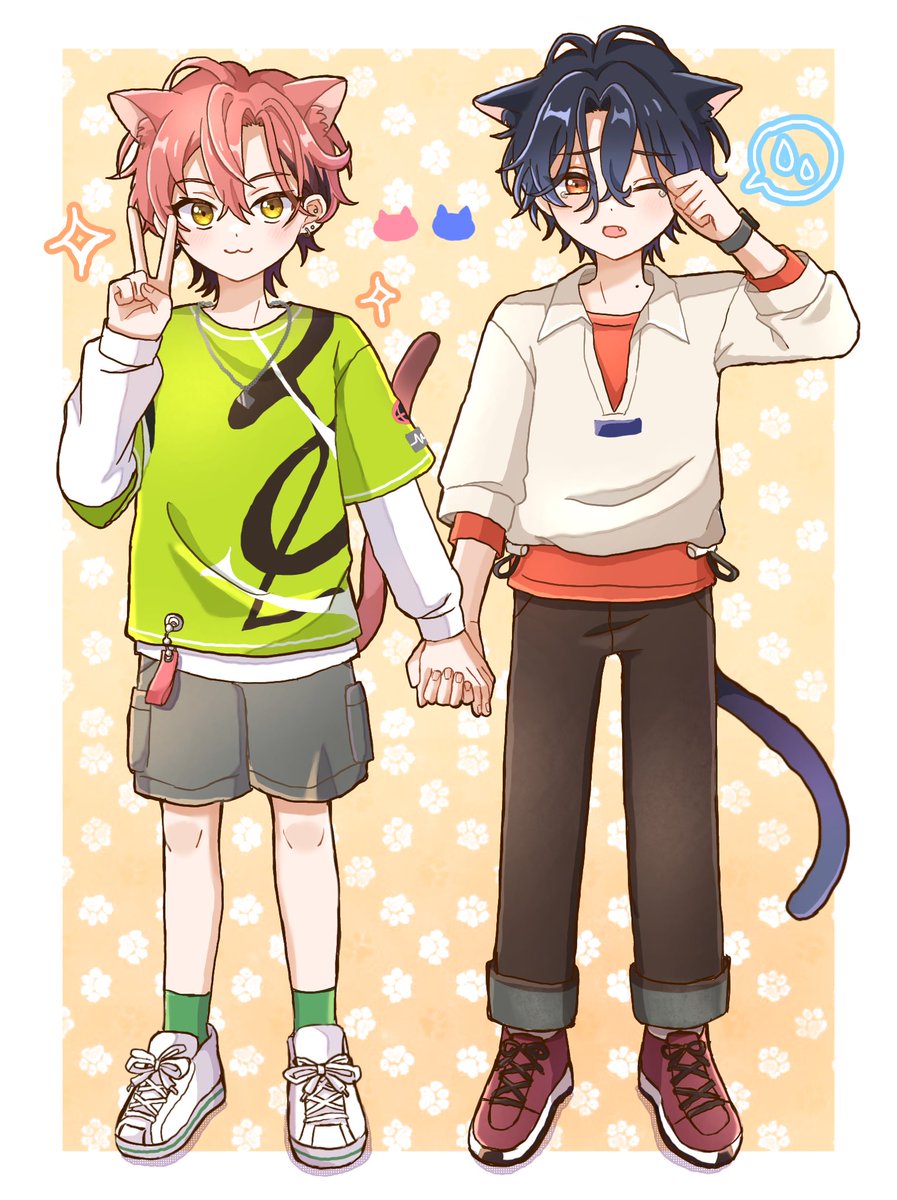 lt95w's tweet photo. 猫耳年上組🍮🎪 https://t.co/kZ8O64avso