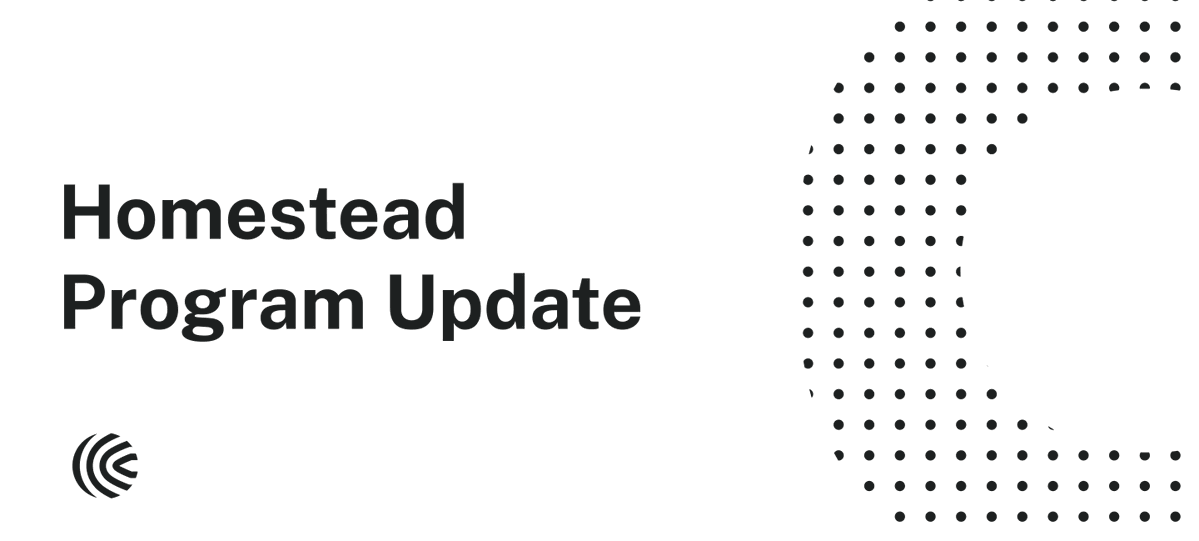 CapApp's tweet photo. Homestead Program Update.

We're reducing caps emissions to the Homestead by 10x. Here's what that means:

→ Holding cUSD = 0.25 caps
→ Holding YT-cUSD/LP-cUSD = 0.5 caps
→ Holding stcUSD/LP-stcUSD = 0.125 caps
→ Lending to Cap-related markets = 0.0125 caps

Three weeks remain in the Homestead Program.