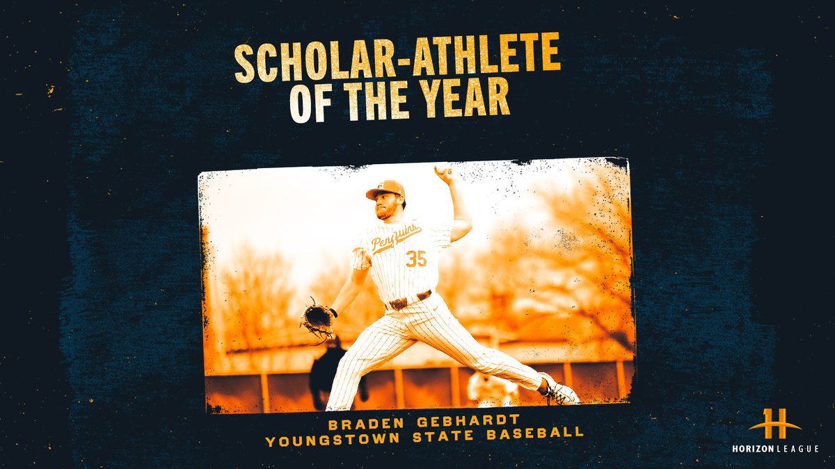 HorizonLeague's tweet photo. Our men's sport Scholar-Athlete of the Year is Braden Gebhardt (@BradenGebhardt) of @YSUBaseball!

https://t.co/ZmbL7AhAVM

#OurHorizon 🌇| @YSUsports https://t.co/QPRBPOJP4D