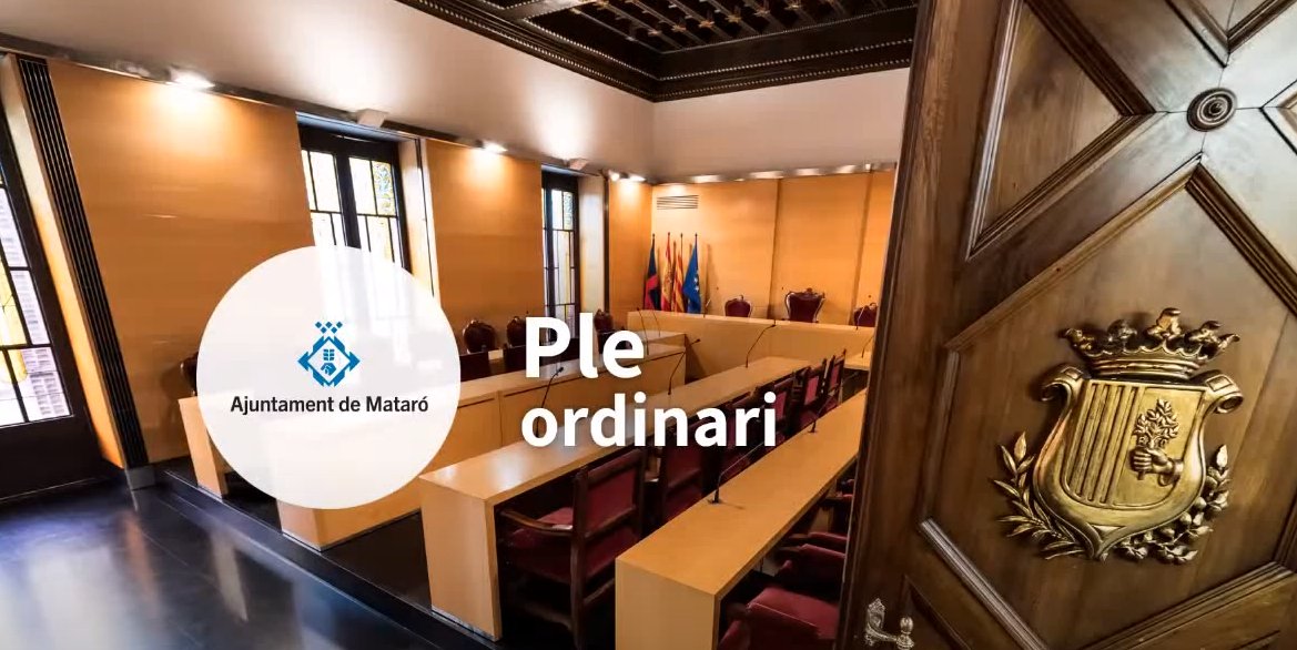 matarocat's tweet photo. Demà, dijous 2 de juliol de 2026, al Saló de Sessions 👇

🔹 18.30 h Audiència prèvia ➡️ https://t.co/IFLjFnwyHC
🔹 19.10 h Ple ordinari ➡️ https://t.co/dINgIpbHwv

🖥️ Emissió en directe ➡️ https://t.co/BOLyJzaH4q #PleMataró https://t.co/tpKovqQEeH
