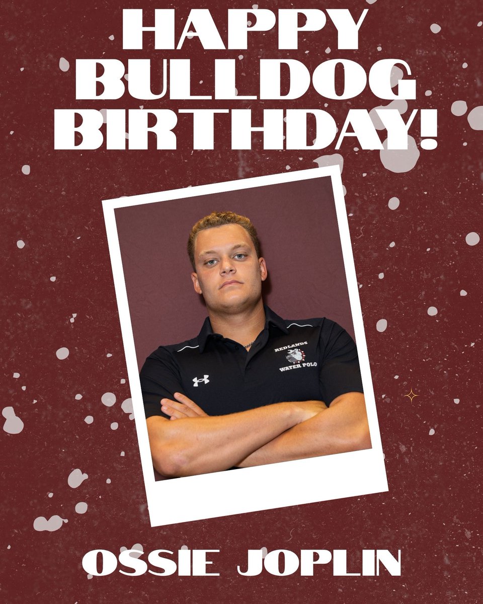 redlandsmwp's tweet photo. Sending big birthday cheers to our sophomore player, Ossie Joplin! 🎉 
Hope your day is fantastic!
#gobulldogs #godawgs #universityofredlands #redlands_bulldogs #menswaterpolo https://t.co/LOEK4HwAWl