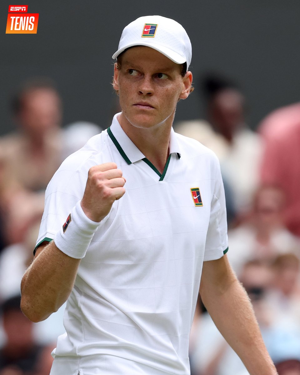ESPNtenis's tweet photo. ¡ESTA VEZ SIN CEDER SETS! 🇮🇹💯

Sinner no la tuvo nada fácil ante 🇵🇹 Borges, pero se metió en R3 de #Wimbledon: 7-6 (4), 7-6 (2) y 6-4 el código de la victoria del N°1 del mundo. ✅

🔜 Brooksby aparece en el horizonte. https://t.co/iijjZA0wot