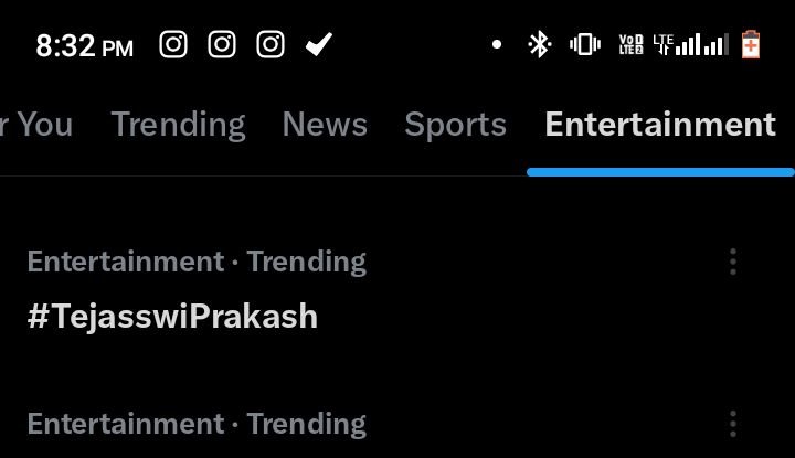 sweetugirl_'s tweet photo. Hashtag trending on entertainment India 🥰

#TejasswiPrakash #Tejran https://t.co/OMXX0mhxyy