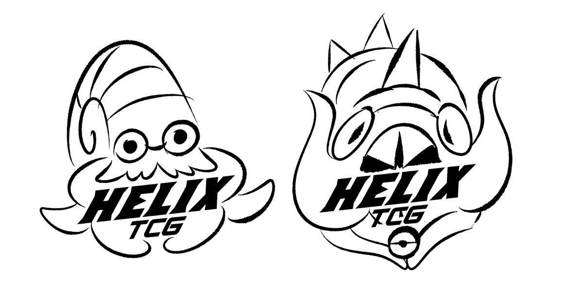 Brumirage's tweet photo. Logo made for Helix_tcg on Instagram ! 
And some sneek peak of my process https://t.co/3OKtv858fE