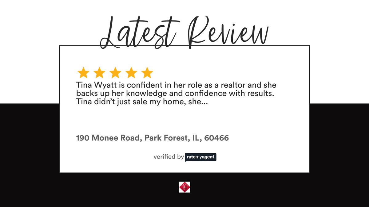 tinamyagent's tweet photo. My latest RateMyAgent review in Park Forest.
MRED 475188637
https://t.co/Ef3oQDx19H

...
#ratemyagent #realestate #HomeSmart_Realty_Group https://t.co/rnzvmogTcg