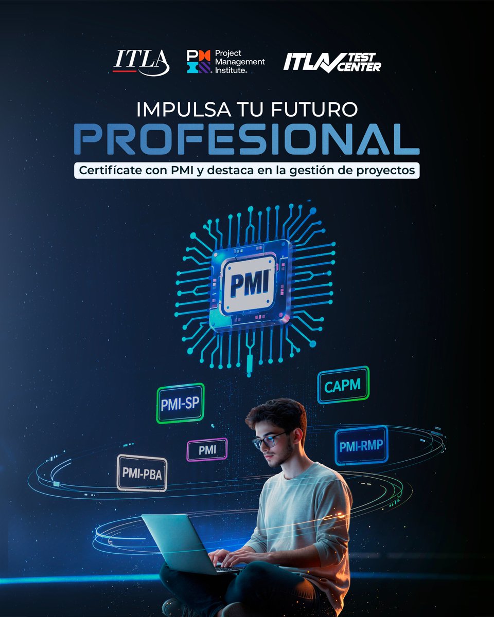 ITLARD's tweet photo. 🧑‍💻 Impulsa tu perfil profesional certificándote en gestión de proyectos.

Las credenciales PMI validan tus conocimientos bajo estándares globales, preparándote con las mejores prácticas para responder a las exigencias actuales del mercado laboral. https://t.co/5bldPaOTvu