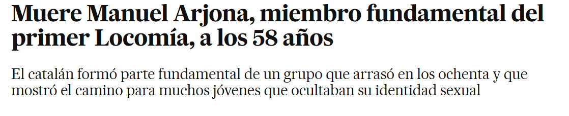 manologarrido's tweet photo. Muy triste por la muerte de Manolo Arjona (58 años), pilar esencial del primer Locomía. Un icono de libertad. 

Todo mi cariño para Xavier Font y sus seres queridos. DEP. https://t.co/rIAQ5DSjCX
