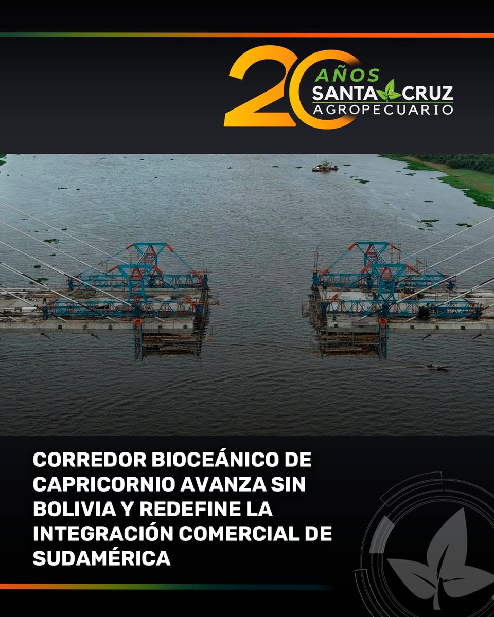 SantaCruzAgrop1's tweet photo. El corredor impulsado por el BID unirá Brasil, Paraguay, Argentina y Chile mediante una ruta de más de 3.800 kilómetros entre el Atlántico y el Pacífico.

Click para leer la nota completa:
https://t.co/u5axpPkbhF https://t.co/38EPavZDJu