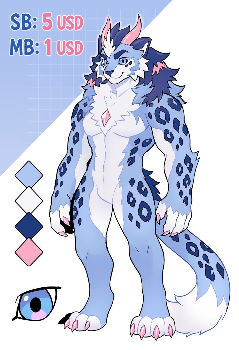 sewally3's tweet photo. Experimental adopt! I decided to auction it to see how far it can go with this snow leopard hybrid.❄️

Commercial rights are included. But if this reach a certain amount imma draw a d*ck on him for fun. (optional ofc)
---
SB: 5 USD || MB: 1+ USD  
---

#furry #furrydesign https://t.co/xI1Fuv2w0S