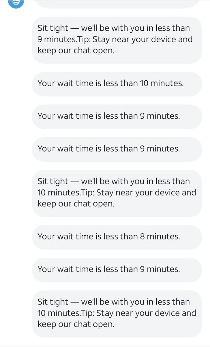 JDefilipo's tweet photo. @ATT your customer service is terrible. I’ve been waiting for 30 minutes https://t.co/EFdH66wPLx