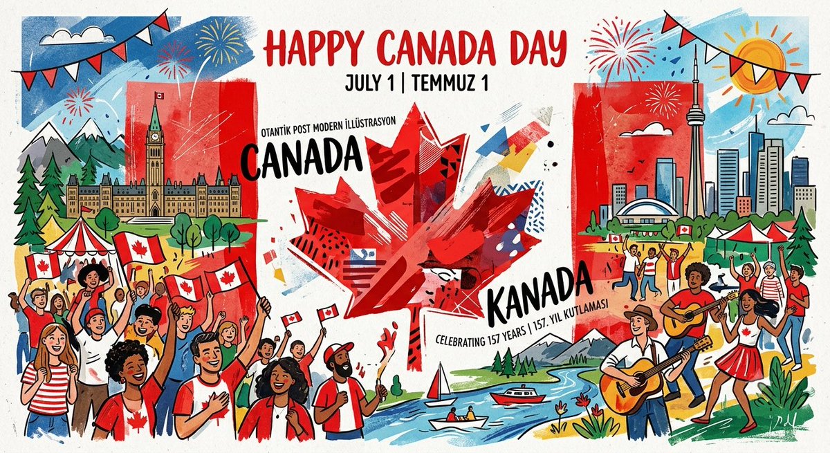 Cenkon's tweet photo. Kanada Günü Kutlu Olsun!
Happy Canada Day! 
Bonne fête du Canada!

#canada  #CanadaDay #proudlyCanadian https://t.co/uMgwy7KoOx