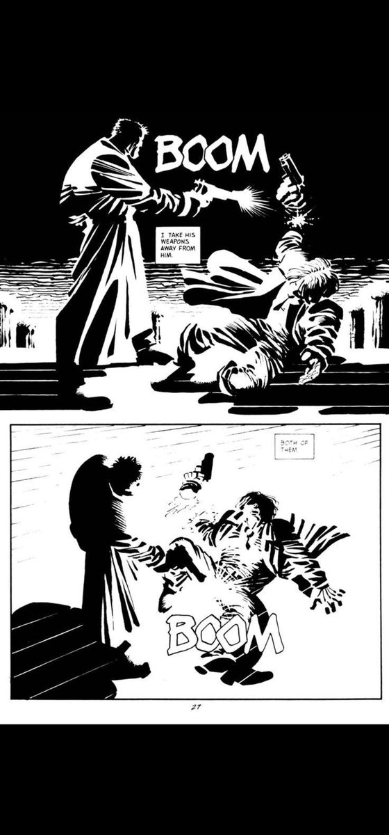 RegalCityMedia's tweet photo. It doesn't get more Graphic Noir than this. An aesthetic study in shadow & light by #FrankMillar. Did we mention great storytelling?
#Noir #SequentialArt #MasterClass #ComicArt https://t.co/AMb5Q0UJk7