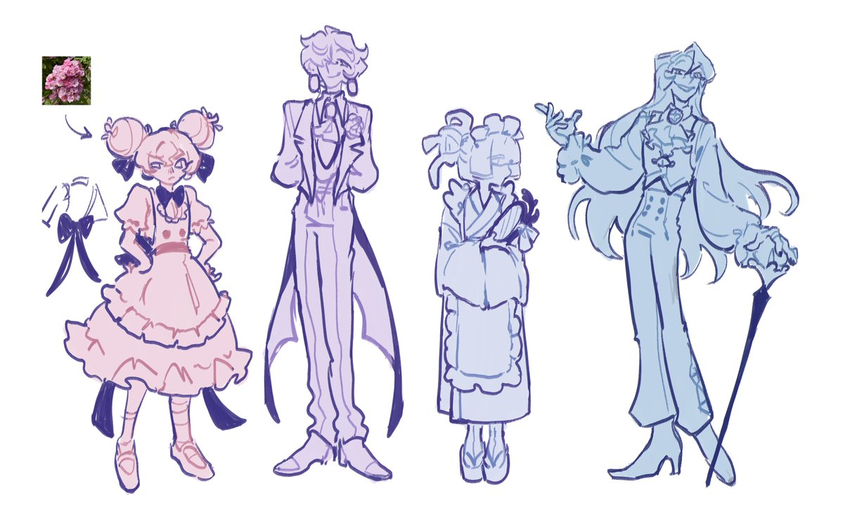 sabluealt's tweet photo. adding this other version because they're cute here.. and they're even more cute in Nao's official references!! the whole aesthetic of the vampire AU is baller, I can't wait to see more 💙💙 https://t.co/7YvJ8ECkfe