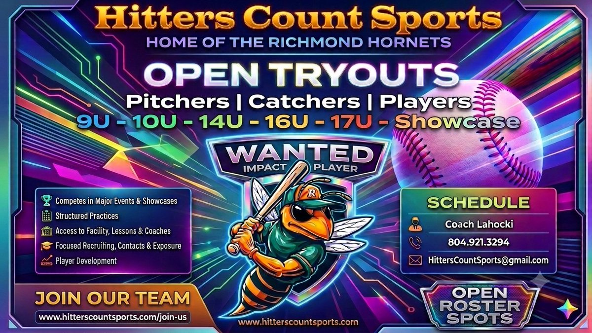 HCSHornets804's tweet photo. Check out what has been happening in H-Town 🐝
Hitters Count Sports | Richmond Hornets

Best kept ⚾️ secret in the 8⃣0⃣4⃣ 🤫

Development | Fundamentals | Recruiting

🔍 Check us out 👇
🕸️ https://t.co/bFuSnxVrii
✖️ @HCSHornets804

@VarsityVirgini1 https://t.co/sh6hHo4zft